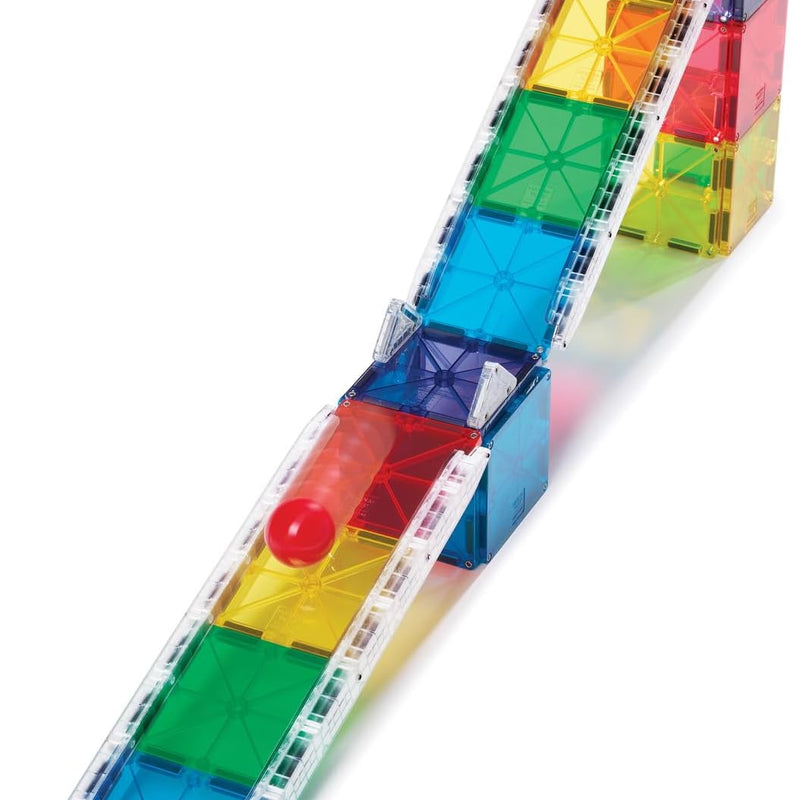 MAGNA-TILES Rail Racers 33-Piece Magnetic Construction Set, The Original Magnetic Building Brand
