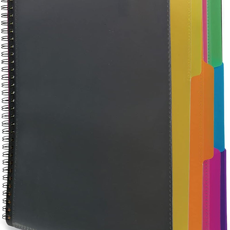 Smead 12 Pocket Poly Project Organizer, Letter Size, 1/3-Cut Tab, Gray with Bright Colors (89207) (Pack of 1)