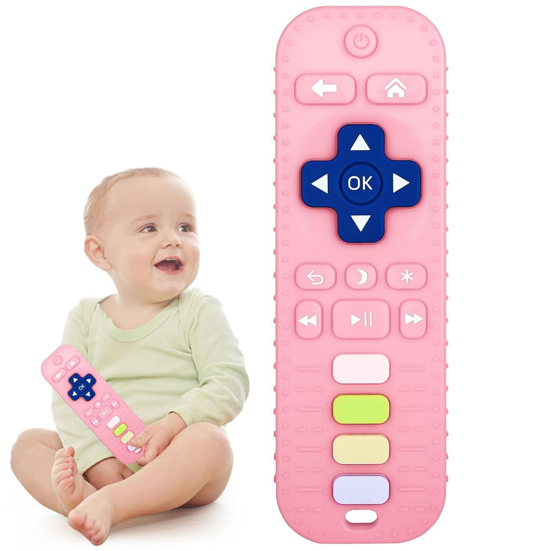 Chuya Remote Teethers Silicone Baby Teething Toys, TV Remote Teether for 3-6-12-18 Months Babies