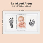 Inkless Hand and Footprint Kit, Boy Girl Newborn Keepsake (Alpine White) | No Mess Ink Pad for Baby Handprint, Clean Touch Paw Print Kit for Dog Picture Frame, Personalized Baby Christmas Shower Gifts