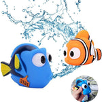 Kid Shower Toy Baby Bath Squirt Toys,Shark Bathtub Water Toys,4pcs Toddlers Infant Swimming Pool Toys,for Birthday Gifts Summer Beach,Pool Activity