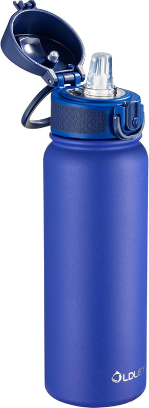 OLDLEY 20 Oz Insulated Stainless Steel Water Bottle For Kids, With Straws Leak-proof, Kids Water Bottles For School Boys Girls,Solar System