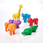SmartMax My First Safari Animals STEM Magnetic Discovery Building Set with Soft Animals for Ages 1-5