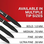 Sharpie S-Gel Pens, Ultra Fine Point (0.38mm), Black Ink, 12 Count - Office Supplies, Writing, Journaling