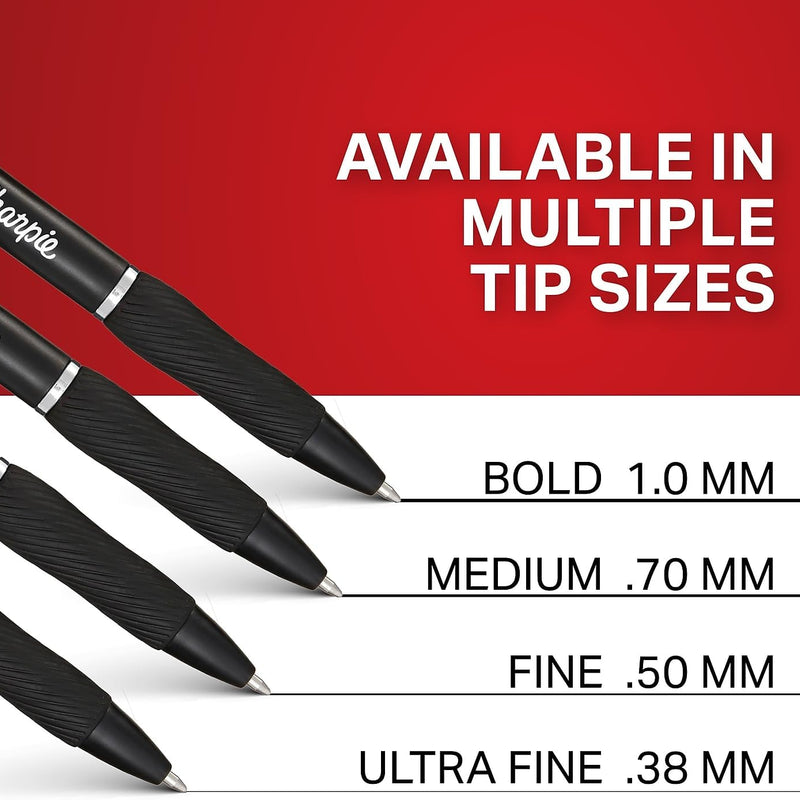Sharpie S-Gel Pens, Ultra Fine Point (0.38mm), Black Ink, 12 Count - Office Supplies, Writing, Journaling