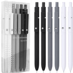 FIOVER Gel Pens, 5pcs 0.5mm Quick Dry Black Ink Fine Point Smooth Writing Pens High-End Series Ballpoint for Office School Supplies(Morandi)