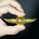 Umnodobn Gold Fidget Spinner Magic Orb Anxiety Toys Stress Relief Reducer Spin Fidgets Hand Bearing Tri Spinner Finger Spinners Toy Focus Fidgeting Restless Novelty Gift for Adults Kids