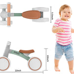 SEREED Baby Balance Bike for 1-2 year olds, Aluminum Frame, 4 Wheels, Sturdy and Comfortable Design