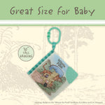 Winnie The Pooh Soft Book for Kids with On The Go Clip, 5 Inches, BPA Free