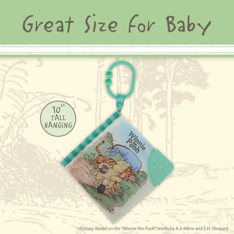 Winnie The Pooh Soft Book for Kids with On The Go Clip, 5 Inches, BPA Free