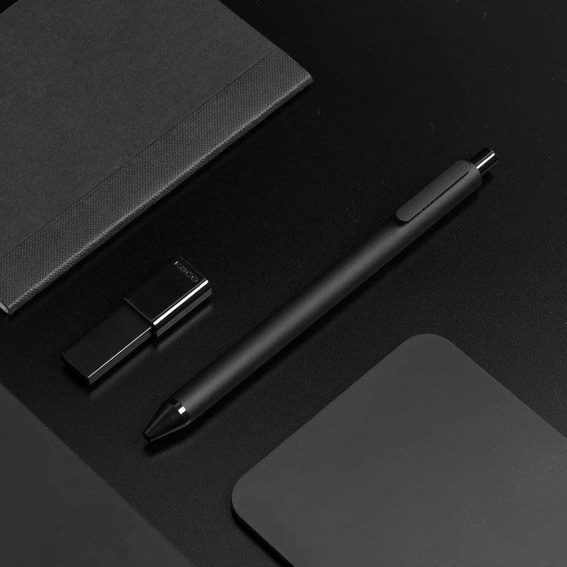 Kaco Gel Pens, 0.5 mm Fine Point, Black Ink 10 Count, Quick Dry Smooth Writing, Aesthetic Office Supplies Refillable Retractable