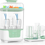 Momcozy New Modular Nesting 4 in 1 Compact Bottle Sterilizer and Dryer | Space-Saving Design, 6 Bottles Capacity, for Breast Pump Parts & Newborn Essentials, Drying Rack Included, for New Parents