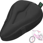 Zacro Gel Kids Bike Seat Cover, Anti-Slip Child Bicycle Saddle, 9x6 inches, Soft Memory Foam, Reflective Strip