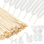 Premium 100-Pack Clear Latex Balloons for Balloon Art and Party Decorations