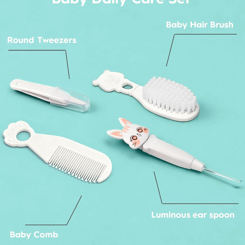 YASEW Baby Grooming Kit with Electric Nail Trimmer, Newborn Essentials | Hair, Nail, Nasal and Temperature Care, Home and Travel Ready, For Infants and Toddlers, Baby Shower Gift