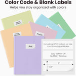 Sooez Folders with Pockets and Prong, 6 Pack, Pastels Colors, File Folders with Prongs, 2 Pocket Folders Bulk, Plastic Folder, School Folder College Supplies, Aesthetic Nursing Cute School Supplies