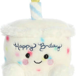 Aurora® Adorable Palm Pals™ Happy B'Day Cake Stuffed Animal - Fun Collectible Plush for Kids and Adult Collectors - Perfect for Decorating Rooms and Birthday Gifts - White 5.5 Inches