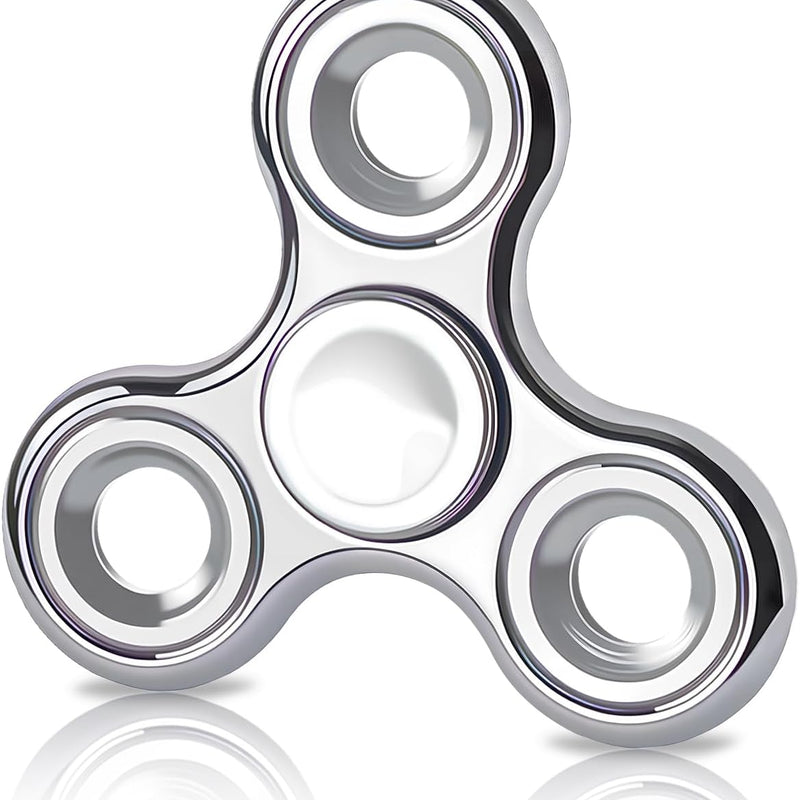 Fidget Toys Adults 5 Pack,Electroplated Metal Fidget Spinner Stress Reducer,High Speed 3-5 Min Quite Spins,Fidgets for Adults & Teens & Kids Age 6+