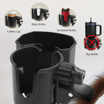 Universal Stroller Cup Holder with Phone Holder for Walker Wheelchair | 360° Rotatable Strong Clip, Big Storage Space, Also for Stroller, Bike (UM-SCH-B2505)