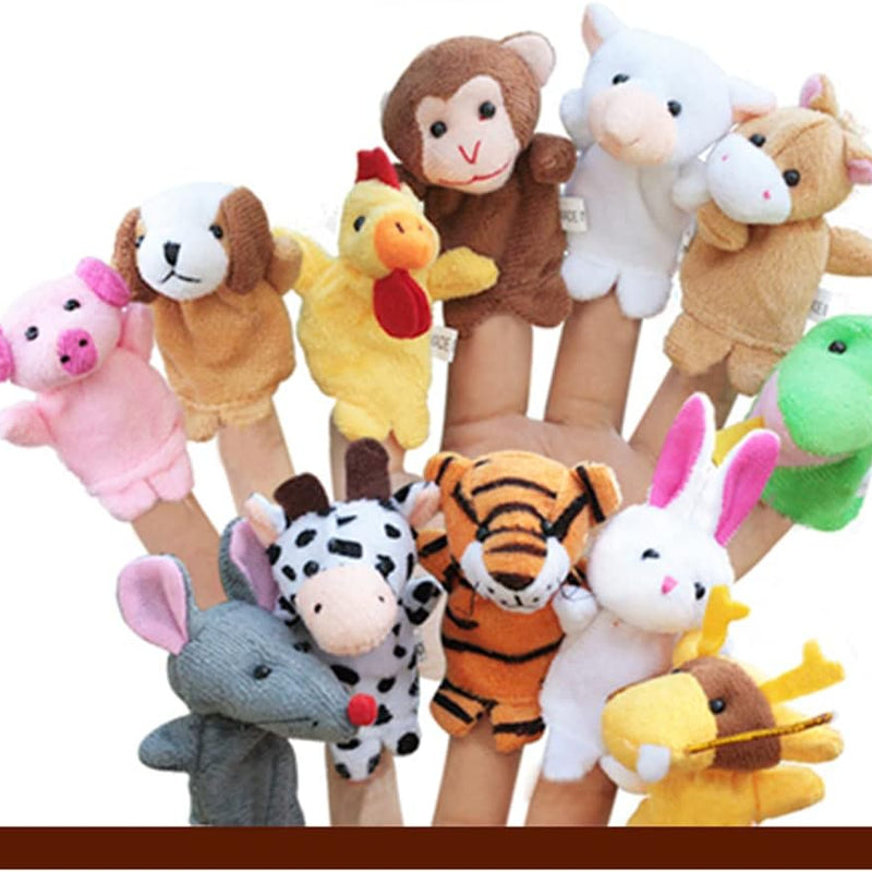 Sealive Soft Plush Animal Finger Puppets for Toddlers 1-3, Educational Storytelling Hand Puppet Set, Comfortable Fit for Kids & Adults, Ideal for Early Learning & Interactive Play.