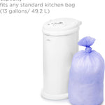 Ubbi Diaper Pail Plastic Bags, 13-Gallon Capacity, 3 Pack, 75 Count | Disposable Baby Waste Bags, Made from 50% Recycled Material, Each Bag Holds Up To 50 Newborn Diapers
