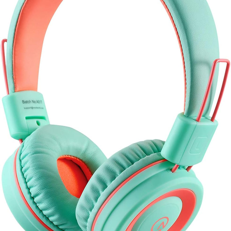 Kids Headphones - noot products K11 Foldable Stereo Tangle-Free Wired Cord On-Ear Headset