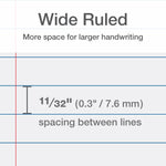 Oxford Reinforced Filler Paper, 8 x 10.5 Inch, Wide Rule, 3 Hole Punched, Lined Loose Leaf Paper for Ring Binders, 100 Sheets, White (1002098)