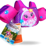 AEOCOO Puddle Float Jumper for Swiming, Toddler Swim Vest for Water Play, Pool Floats with Swimming Arm Floaties Swim Jacket & Water Wings for Kids Swimmies, Boys, Girls, Niños