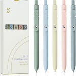 YOXMJDB Gel Pens, 5 Pcs 0.5mm Fine Point Smooth Writing Pens Cute Pens, High-End Series Black Ink Pens for Journaling Note Taking, School Office Supplies for Women Men (5 Pcs Vintage)