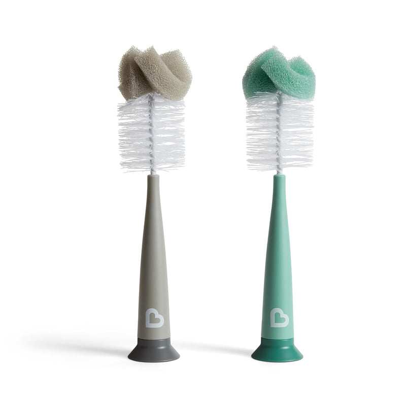 Munchkin® Sponge™ Bottle Brush, Modern Design, 2 Pack, Grey