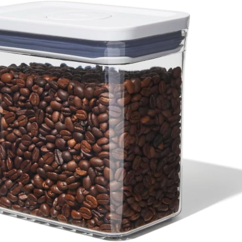 OXO Good Grips POP Container, Airtight Food Storage for Pantry, 1.7 Qt | Airtight Container for Coffee Beans, Sugar, Rice, One-Push Lid, Stackable, Dishwasher Safe, Rectangle Shape