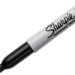 Sharpie Permanent Markers, Fine Point, Black Ink (4-Pack)