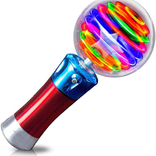 ArtCreativity Spinning Light Up Toy Wand – LED Magic Ball for Kids with Autism-Friendly Design and Party Favors