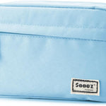 Sooez Original High Capacity Pencil Case, Big Pencil Bag Pouch Box Organizer Pen Case, Aesthetic Supply for Girls Adults, Portable Journaling Supplies with Easy Grip Handle & Loop, Mint Green