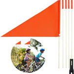 Uelfbaby Bike Safety Flag with Heavy Duty Fiberglass Pole and Adjustable Height