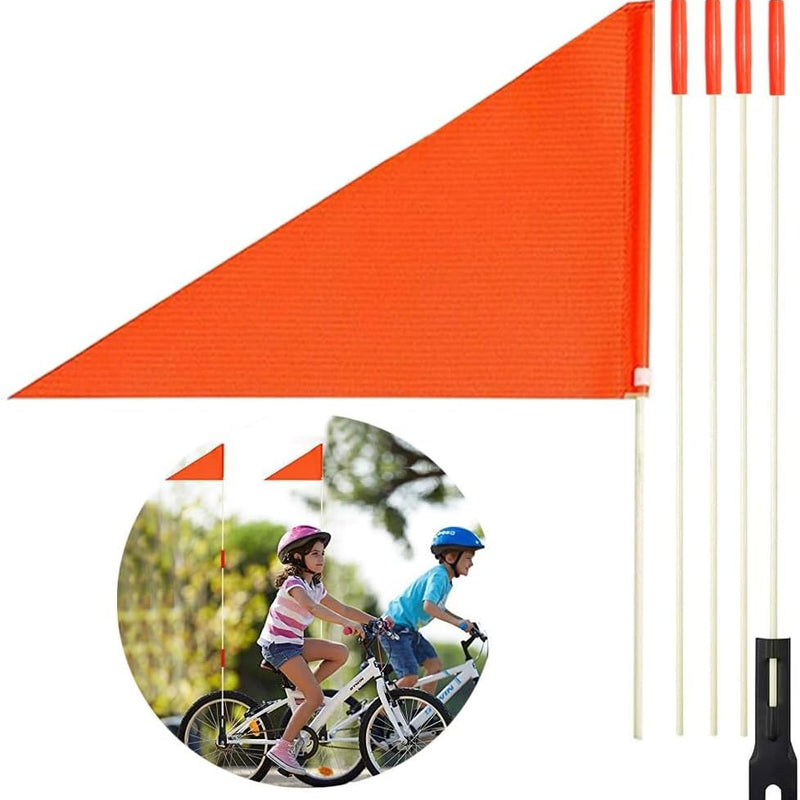 Uelfbaby Bike Safety Flag with Heavy Duty Fiberglass Pole and Adjustable Height