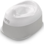 Ingenuity Ready Set Go Potty Training Toilet, Removable Bowl, Non-Skid Bottom, Wide Stable Base, Age 18 Months & Up, White & Grey