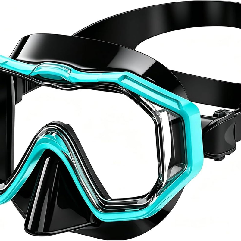 Kids Swim Goggles Snorkel Mask, Latest 3-Window Lens Wide Vision, Crystal Clear, Swimming Goggles Soft Nose Cover