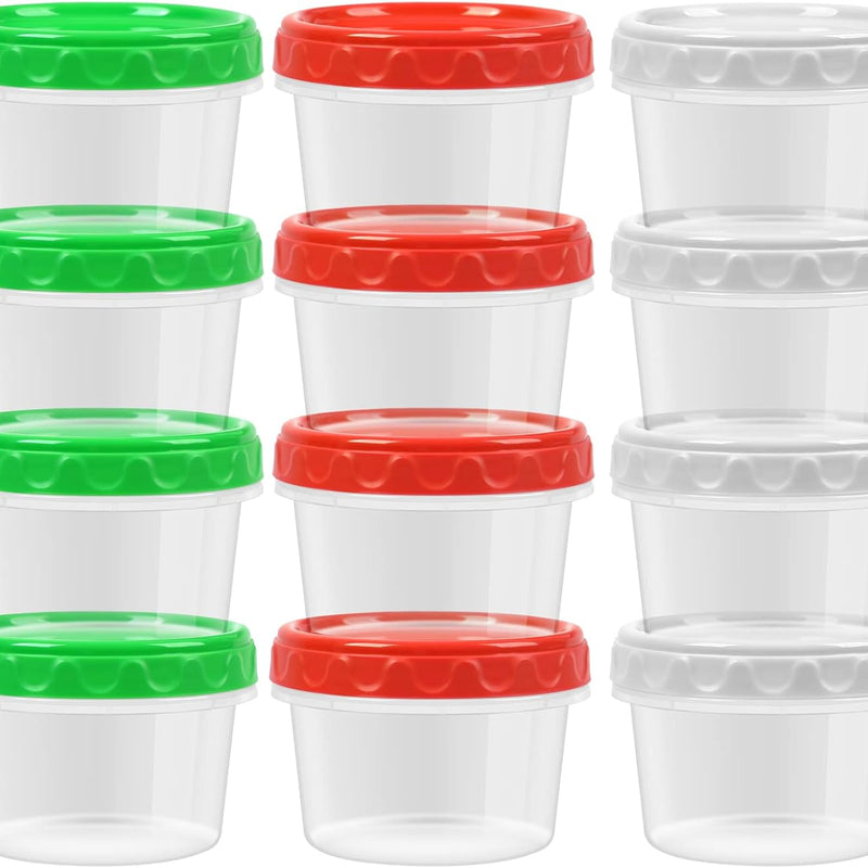 8oz Small Plastic Freezer Food Containers with Lids, 1 Cup, 12pcs | Airtight & BPA-free for fresh food. Dishwasher/freezer safe, perfect for daily meal prep, portion control,snacks on-the-go.