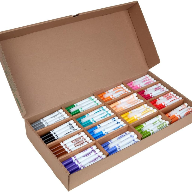 Crayola Broad Line Markers Classpack (256 Ct), Bulk Markers for Kids, Art Supplies for School, Classroom Must Haves, Preschool & Kindergarten Supplies
