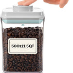 Bop Top Airtight Food Storage Containers | Pop-Top Lid | 2 Cups / 16 Oz | kitchen canister set, for flour, sugar, snacks, pasta, baking