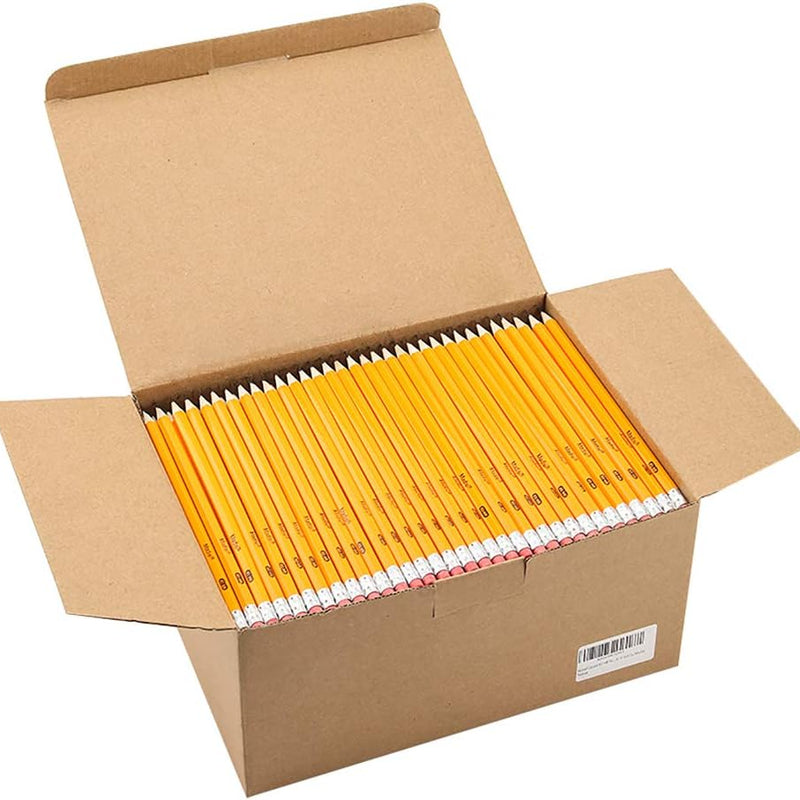 Madisi Wood-Cased #2 HB Pencils Bulk, 576 Count, Pre-sharpened | Box of Number 2 Pencils, Yellow, School Pack