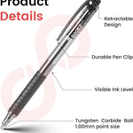 Sooez 40 Pack Bulk Pens Ballpoint, Smooth Writing Pens with Soft Grip, Retractable Black Ink Pens, Medium Point 1.0mm Pen for Journaling, Ballpoint Pen Office Supplies for Nurse, Server, Note Taking