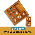 BSIRI Wooden Tic Tac Toe Coffee Table Decor Game Living Room Home Office Decorative Small Desk Bar Top Classic XO Tictactoe Toy Board Travel Size Wood Mini Gifts for Family Games and Gifts for Adults
