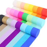 12 rolls crepe paper streamers, assorted colors, 82 feet length, birthday party supplies