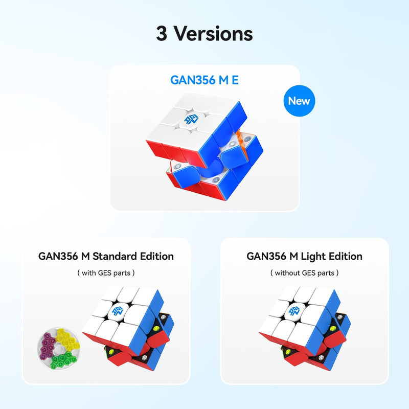 gan 356 me, 3x3 magnetic speed cube with 48 magnets, 12 tension settings, ideal for kids and adults