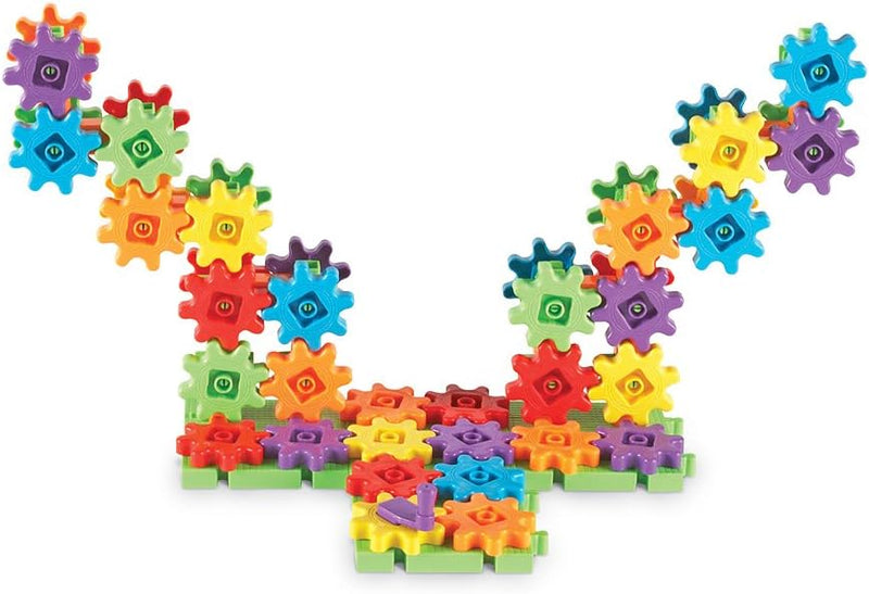 Learning Resources Gears 100-Piece Deluxe Building Set -STEM Activities, Fine Motor Skills, Toddler Explorer Kit, Science and Construction, Boys and Girls Gifts