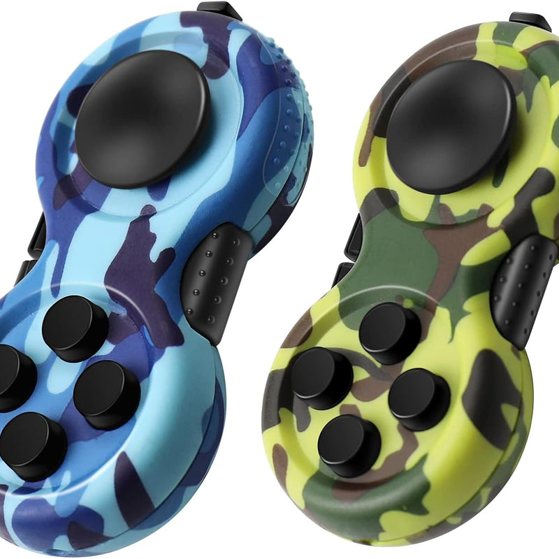 Original Fidget Toy Game, Rubberized Classical Controller Fidget Concentration Toy with 8-Fidget Functions and Lanyard - Excellent for Relieving Stress and Anxiety