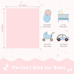 Yurhap Heart Baby Blanket, Love Plush Fleece Baby Blankets for Girls Boys | Soft Sherpa Baby Girl Blanket for Infant Toddler Newborn Gift, Fluffy Baby Essentials, For Crib Stroller, 30"x40", Light Pink