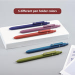 YOXMJDB Gel Pens, 5 Pcs 0.5mm Fine Point Smooth Writing Pens Cute Pens, High-End Series Black Ink Pens for Journaling Note Taking, School Office Supplies for Women Men (5 Pcs Vintage)